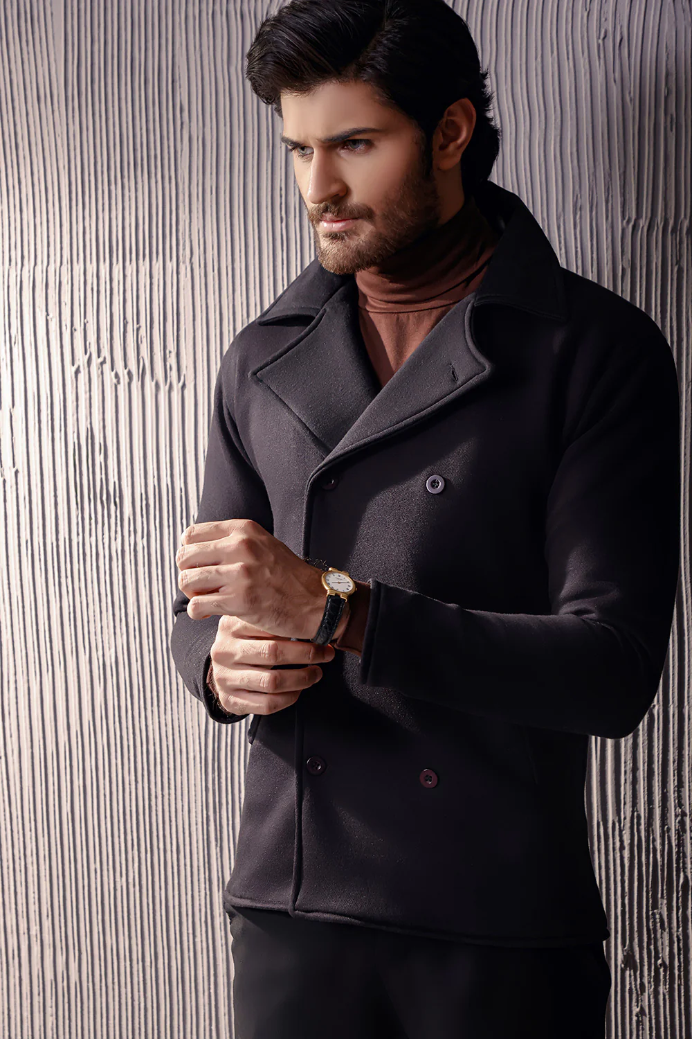 Black Pea Coat - Image 3