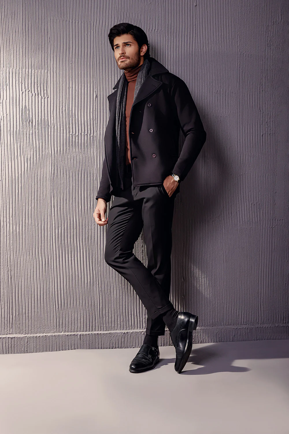 Black Pea Coat - Image 6