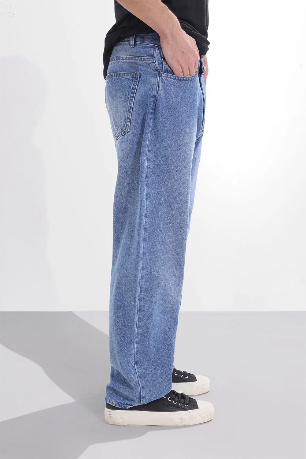 Mid Blue Baggy Fit Jeans - Image 3