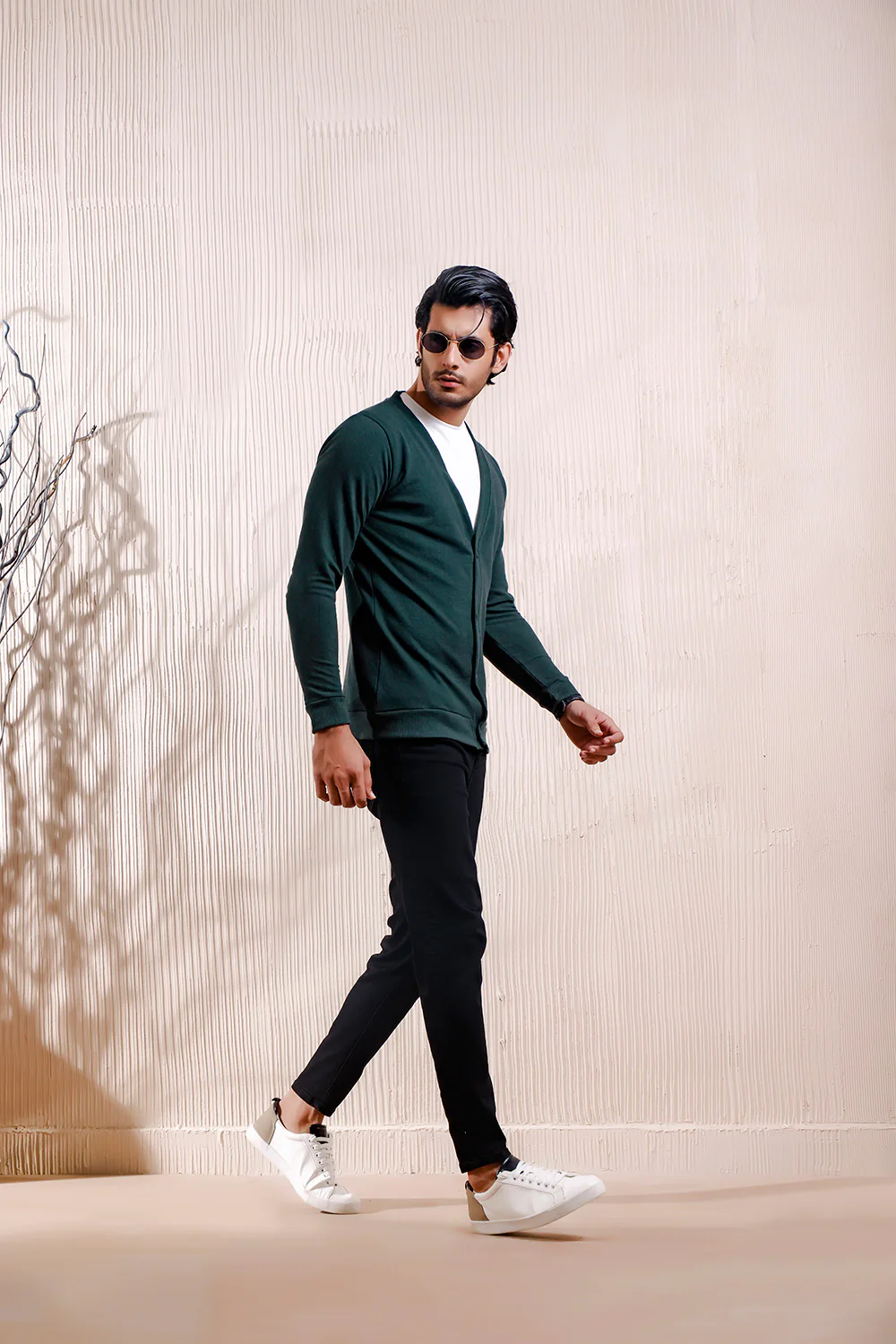 Forest Green Basic Cardigan - Image 4