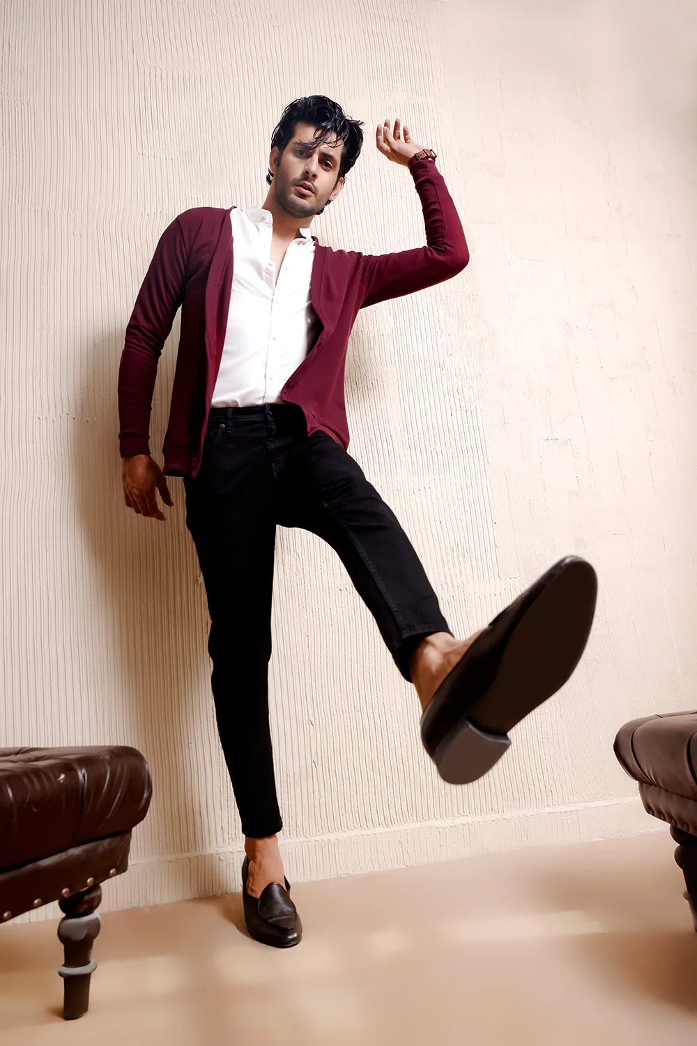 Maroon Basic Cardigan - Image 5