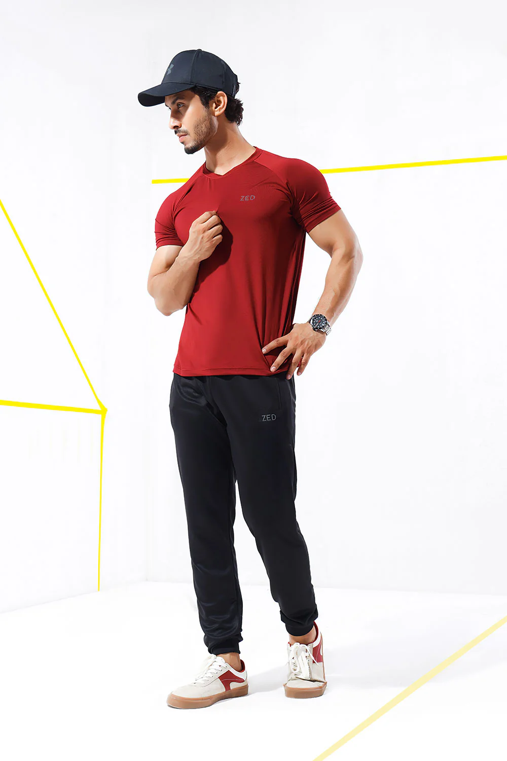 Maroon Dry-Fitt Poly Tee - Image 3