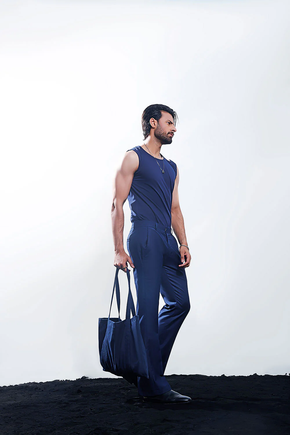 Navy Blue Flared Pants - Image 4
