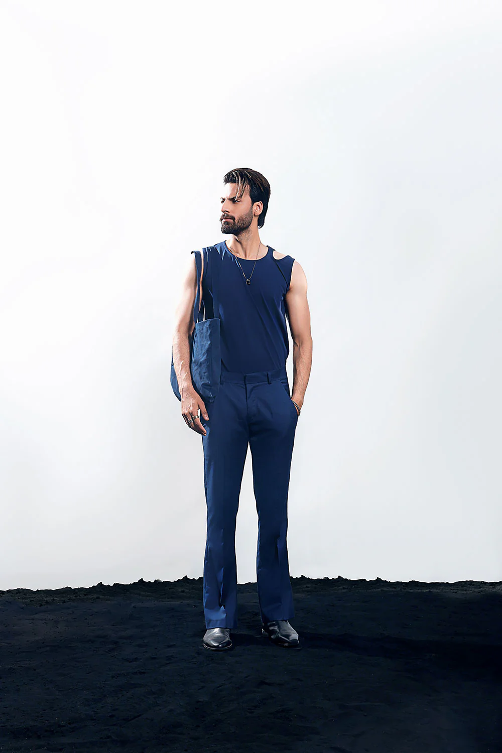 Navy Blue Flared Pants - Image 5