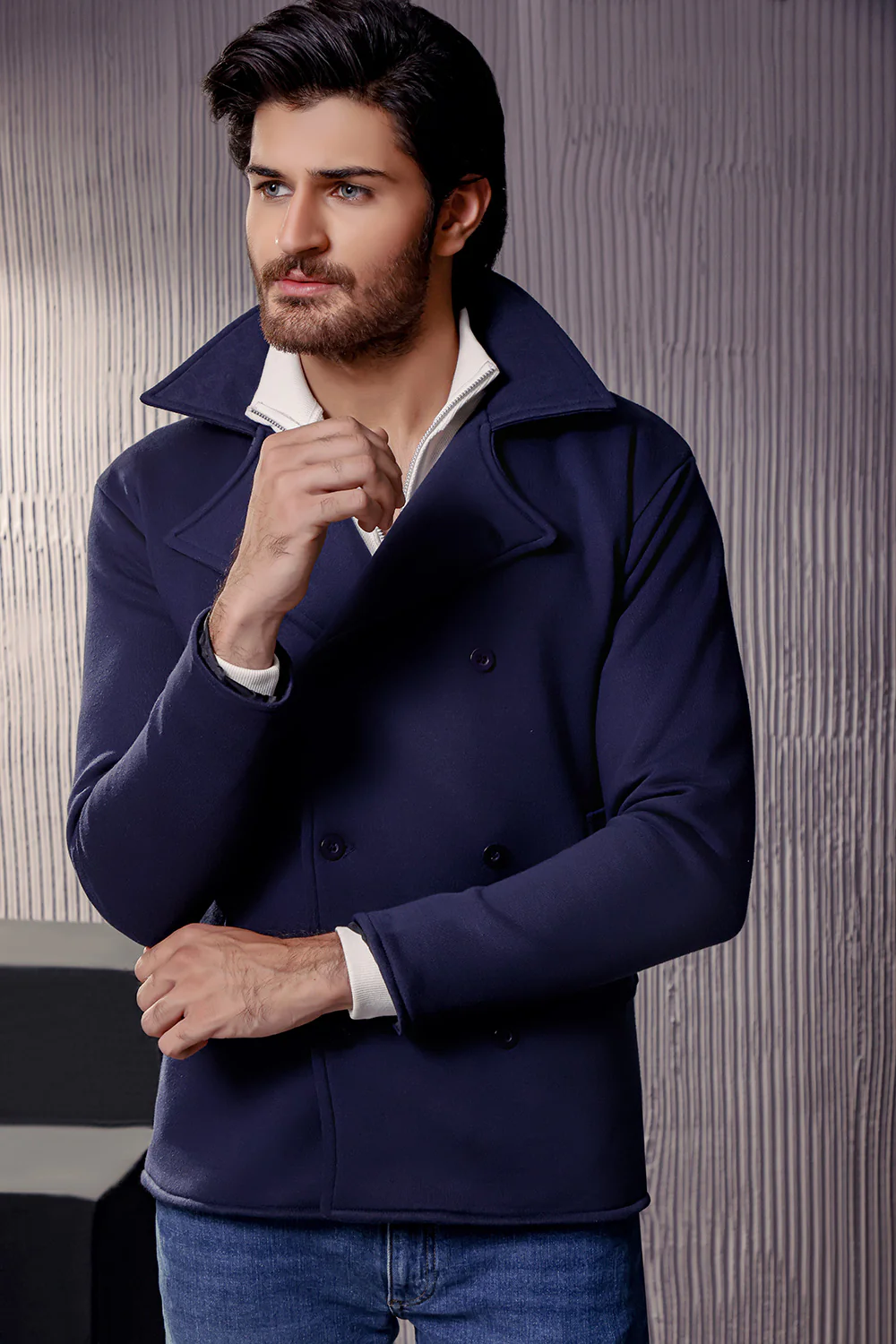 Navy Blue Pea Coat - Image 5