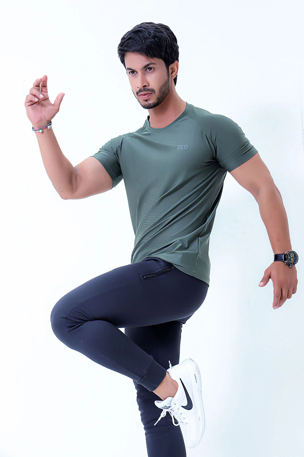 Olive Dry-Fitt Poly Tee - Image 3