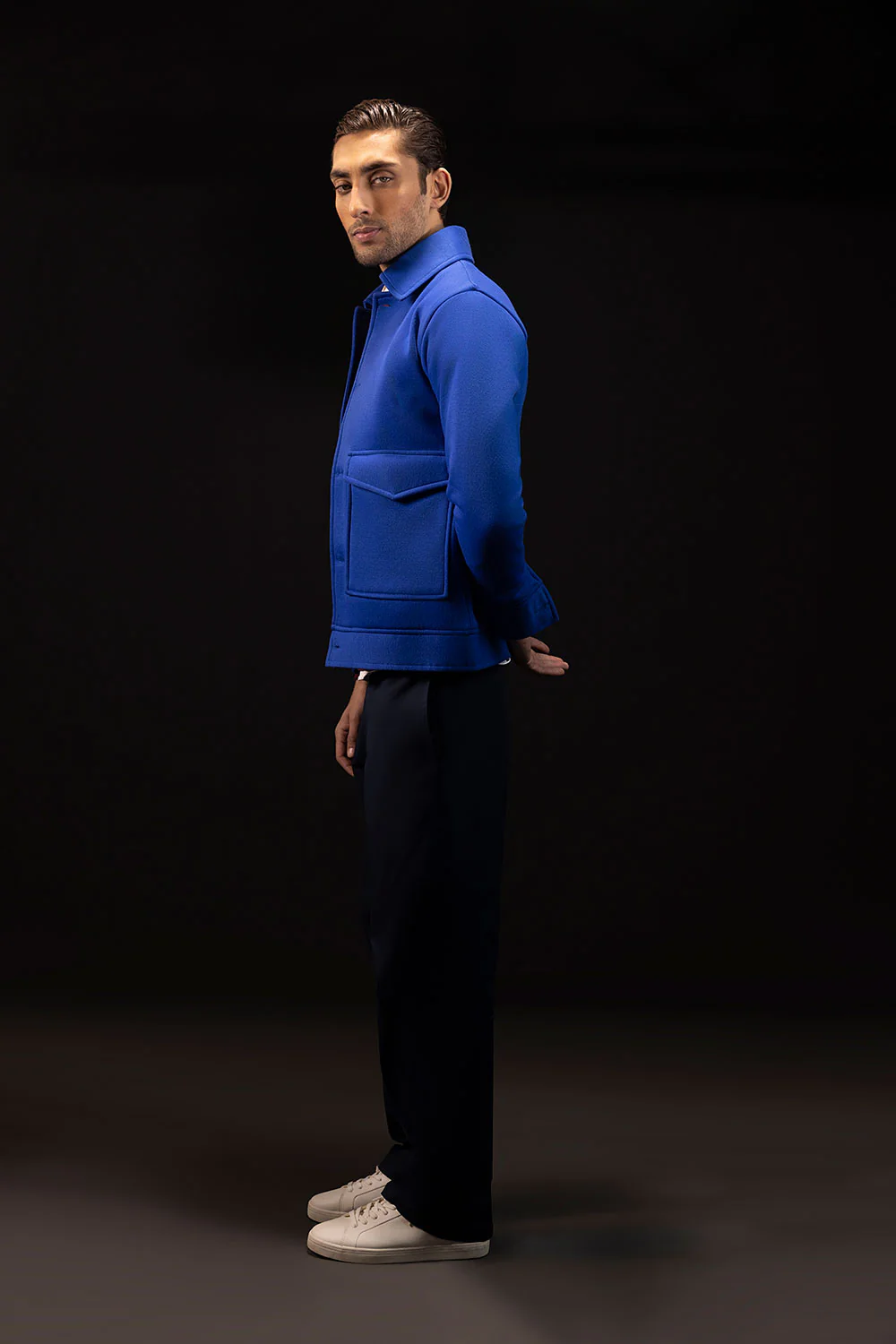 Royal Blue Down Workwear Jacket - Image 3