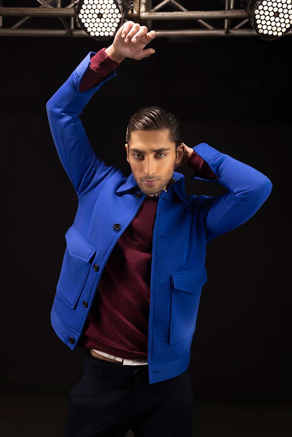Royal Blue Down Workwear Jacket - Image 5