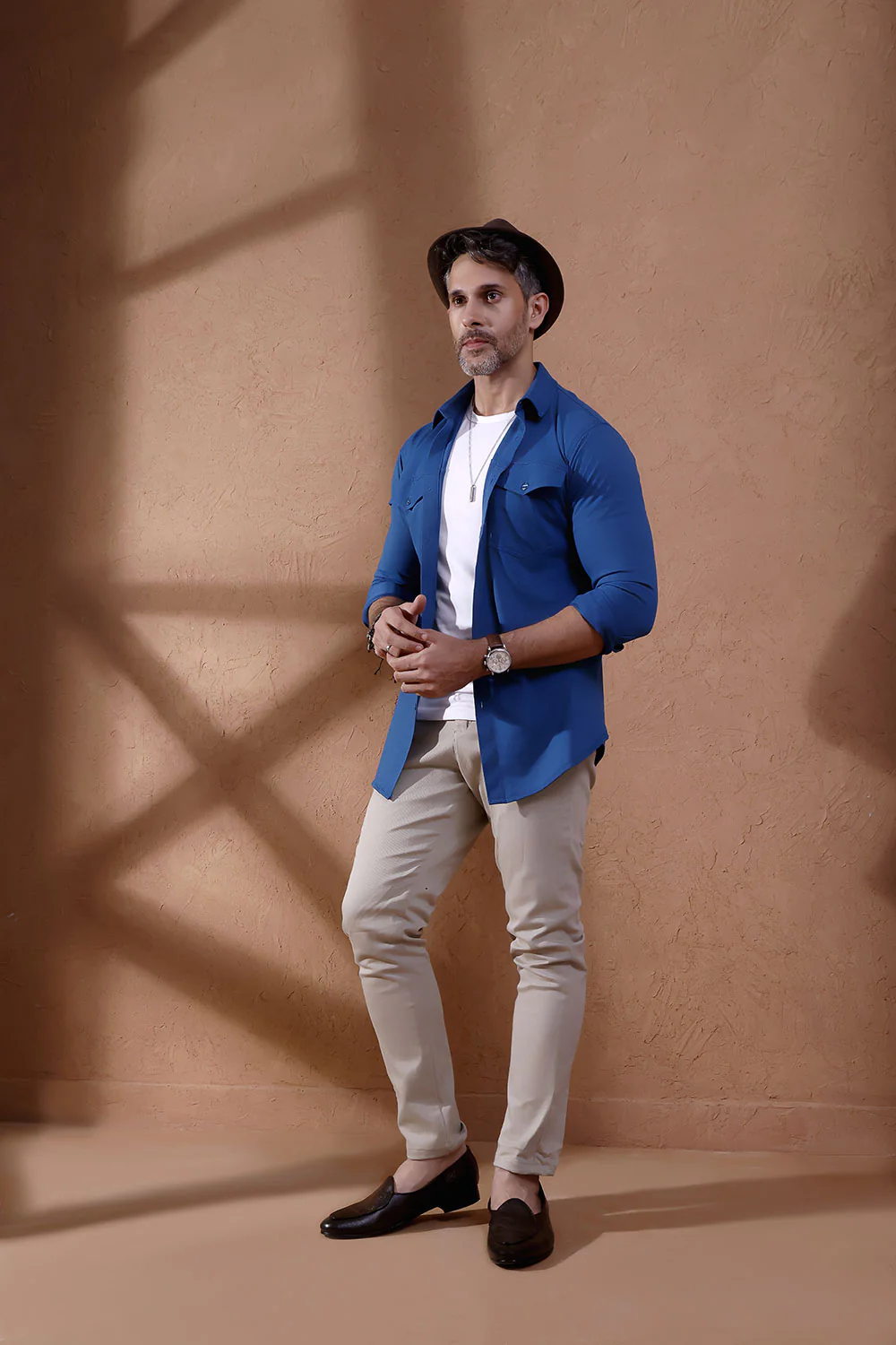 Teal Double Front Pocket Jersey Shirt - Image 3