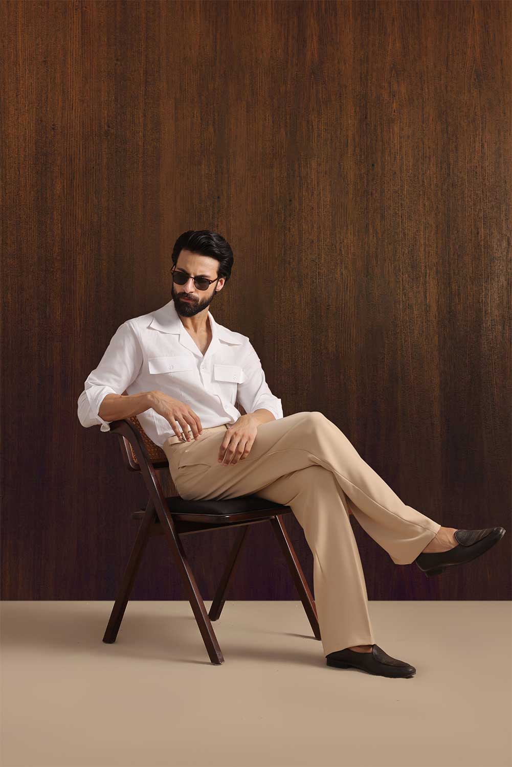 White Cuban Vice Linen Shirt - Image 4