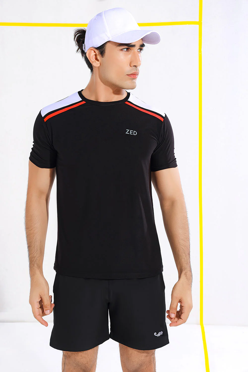 ZED Black Active Stripe Performance Training T-shirt - Image 3
