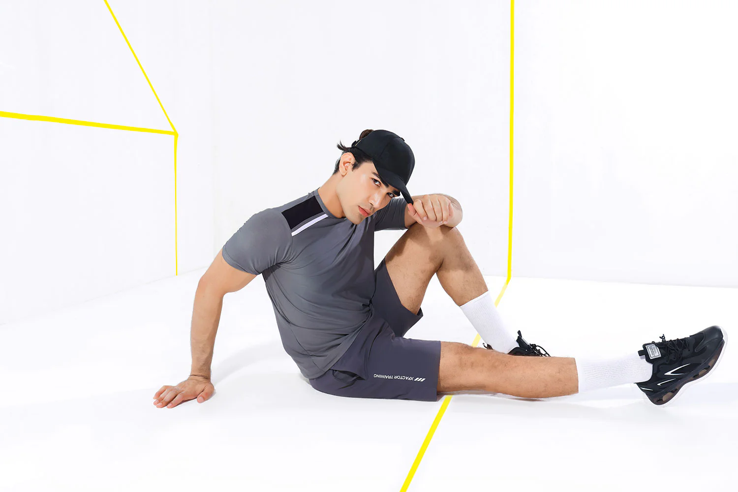 ZED Grey Active Stripe Performance Training T-shirt - Image 3